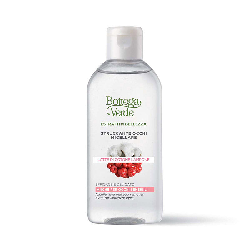 Água Micelar Desmaquilhante Olhos Sensíveis Leite de Algodão e Framboesa 100ml