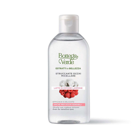 Água Micelar Desmaquilhante Olhos Sensíveis Leite de Algodão e Framboesa 100ml