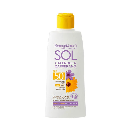 Leite Protetor Solar Sol Calendula Zafferano FP 50 200ml