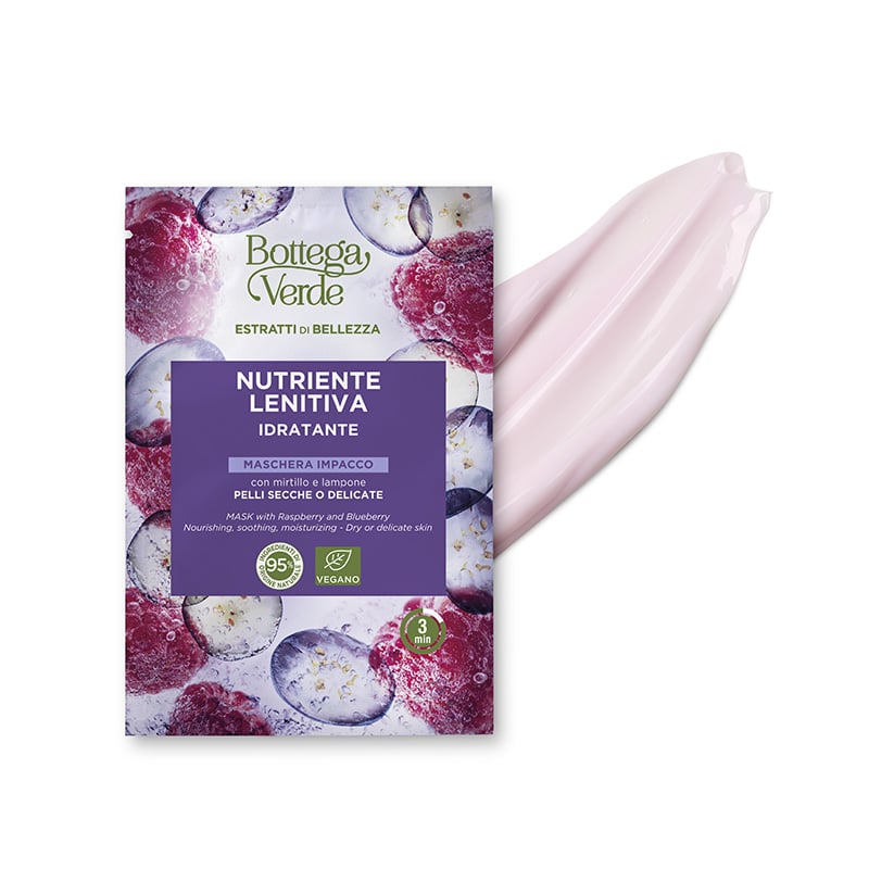 Máscara Facial Nutritiva Monodose de Mirtilo e Framboesa Estratti di Bellezza 8ml