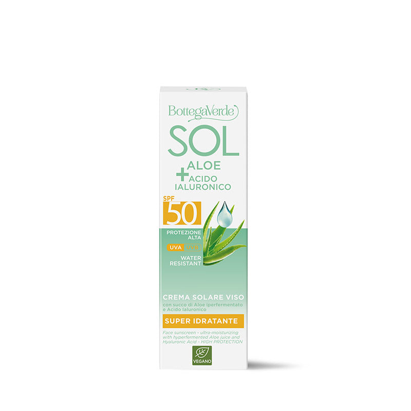 Creme Facial Sol Aloé Vera + Ácido Hialurónico FP 50+ 50ml