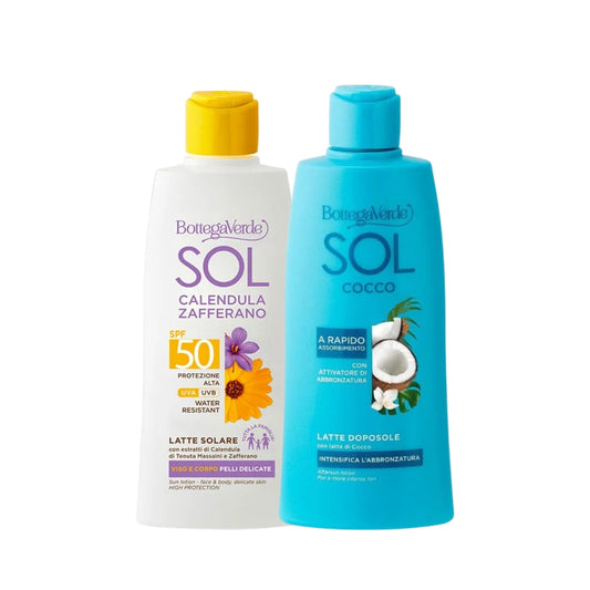 Pack Sol Calendula Zaferrano e Cocco Protetor e After Sun