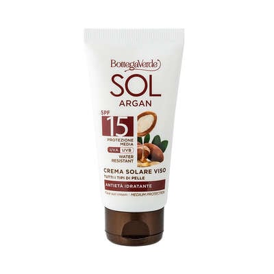 Creme Facial Sol Argan Antes Exposição Solar FP15 50 ML