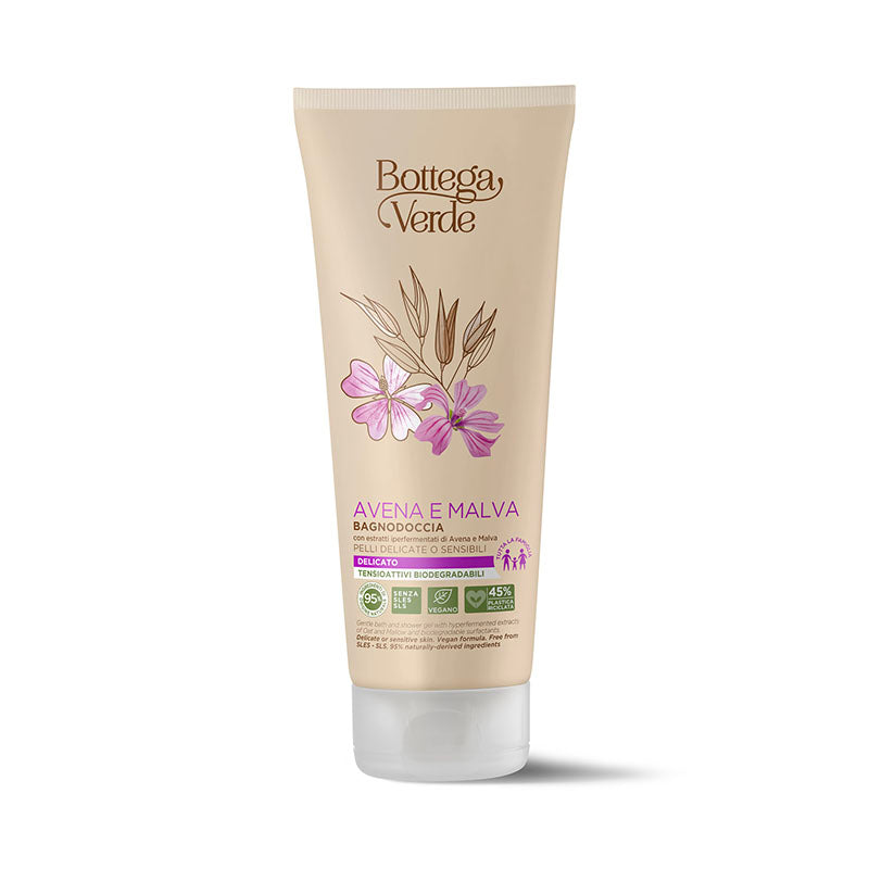 Gel de Banho Delicado para Pele Sensível Avena & Malva 200ml