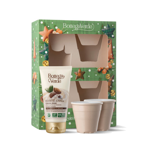 Coffret Creme de Mãos Karité + 2 Chavenas de Café