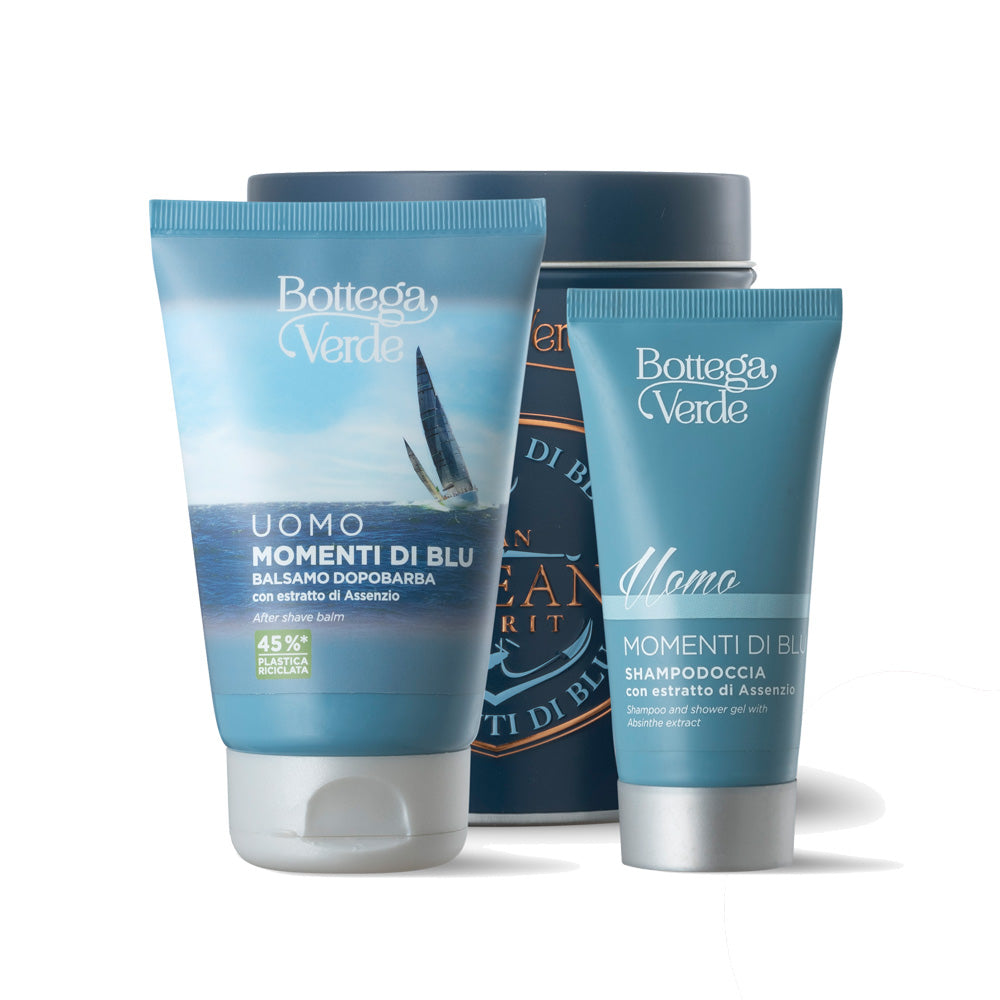 Coffret Man Shampoo e After Shave Momenti di Blu