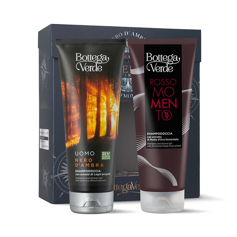 Coffret Man Nero D'ambra e Rosso Momento Shampoo