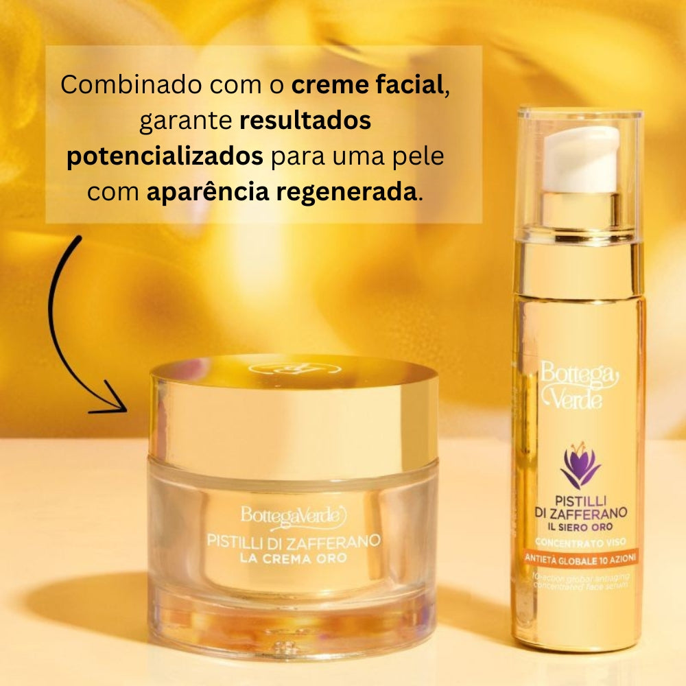 Sérum Facial Antienvelhecimento Global com 10 Ações Pistilli di Zafferano 30ml