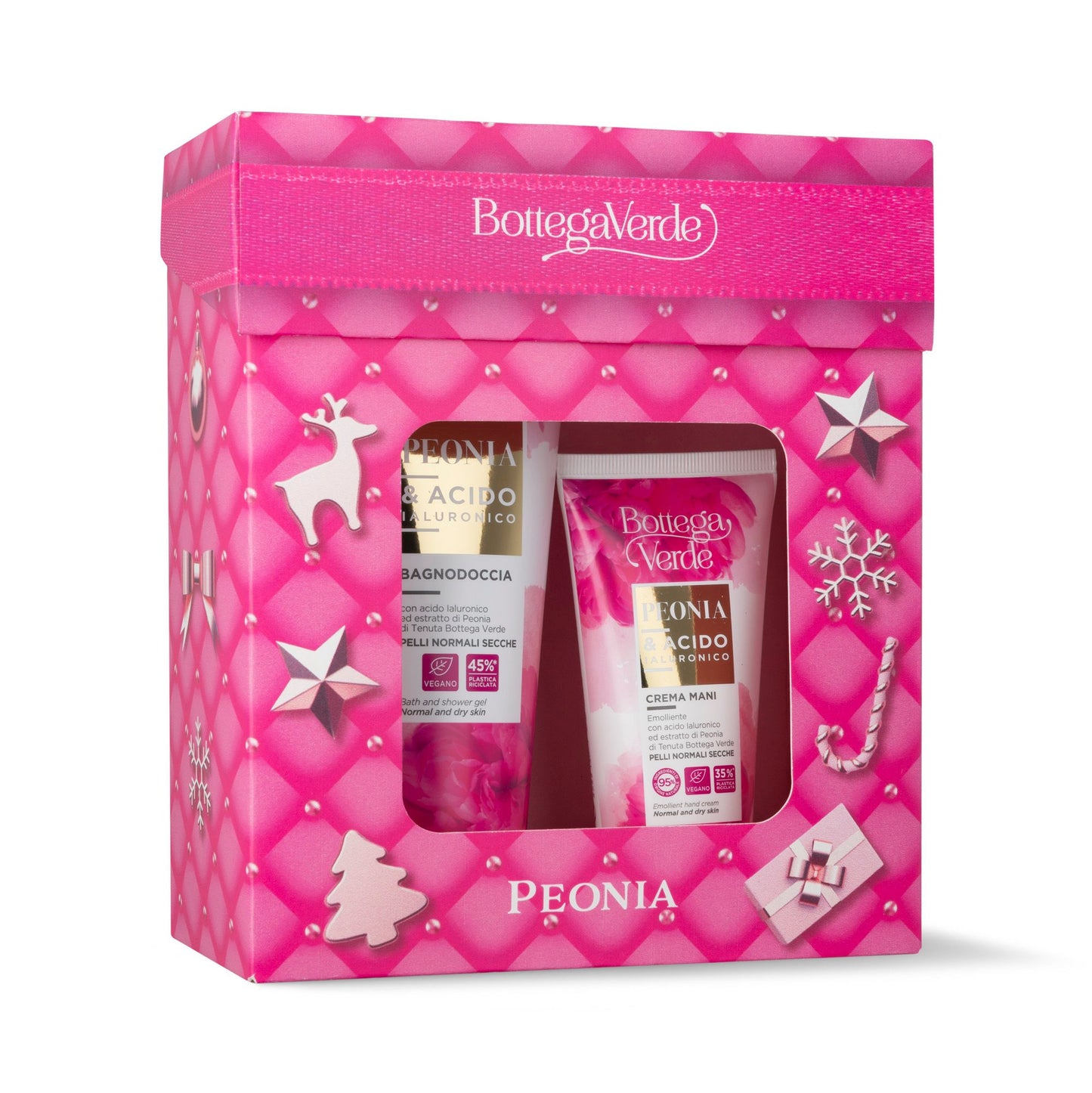 Coffret Peónia & Ácido Hialurónico Gel de Banho e Creme de Mãos